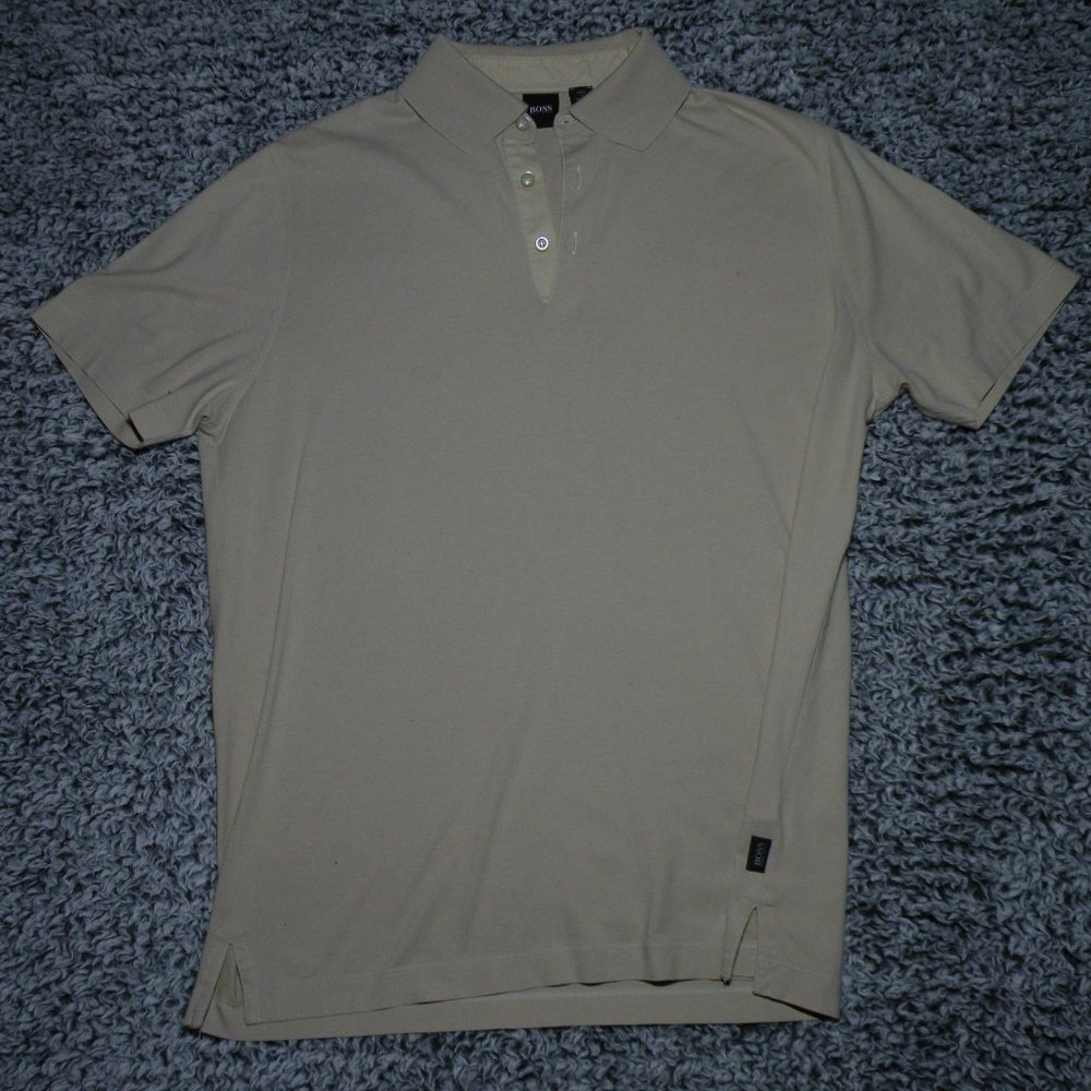 HUGO BOSS Polo Golf Shirt Ivory